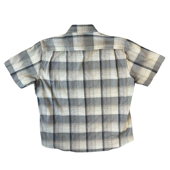 Viyella Blue Plaid Short Sleeve Button Up Shirt Mens XL - Picture 5 of 7